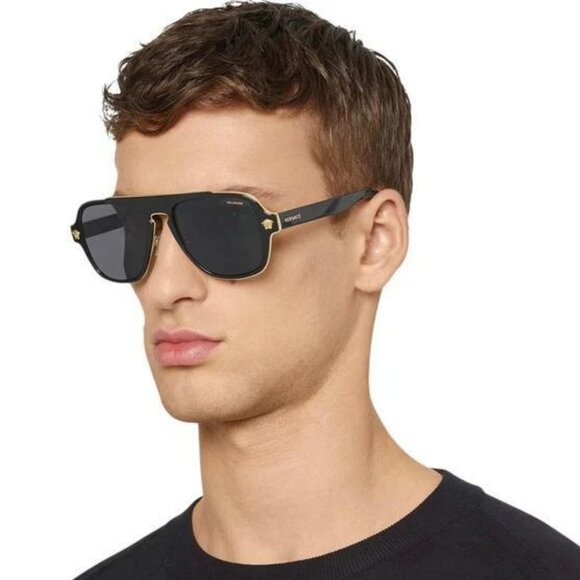 Versace Women’s Sunglasses – Black Aviator Frame | VE2199 100281 - Picture 4 of 12